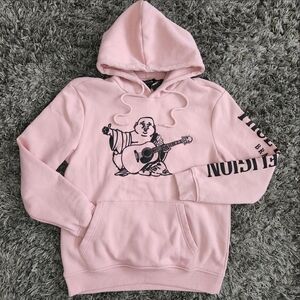 True Religiom Pink Graphic Hoodie - NEW With Tags